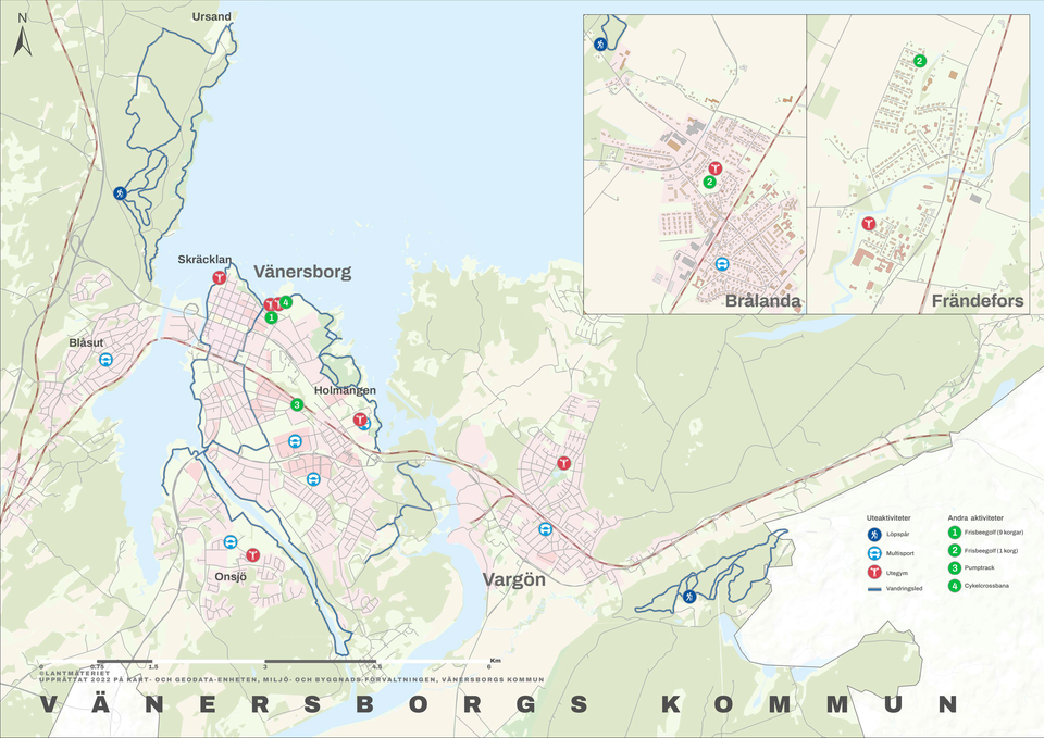 Karta över Vänersborg