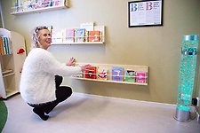 Regionrådet Cecilia Andersson i bokrummet på Sirius